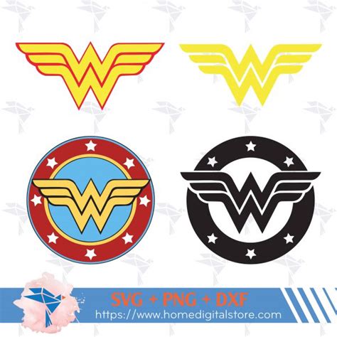 Wonder Woman Logo SVG, PNG, DXF