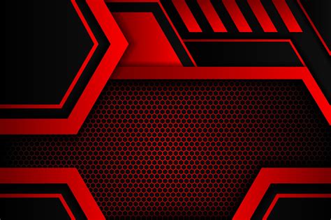 Geometric Red Background Black Graphic by noory.shopper · Creative ...