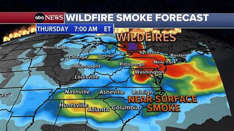 Wildfire smoke map: Forecast shows which US cities, states are being ...