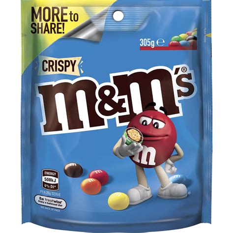 M&m's Crispy Chocolate Large Bag 305g | Woolworths