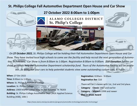 St. Philips College Fall Automotive Department Open House and Car Show ...