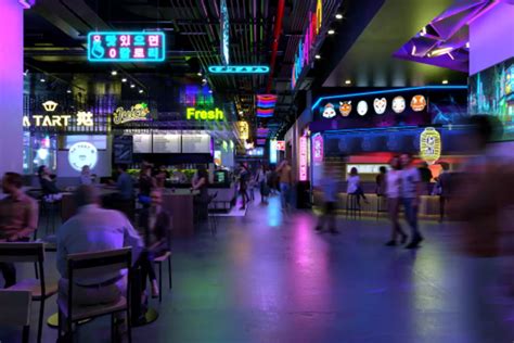 A Neon-Lit Asian Food Hall & Beer Garden Is Coming to Queens - Tangram