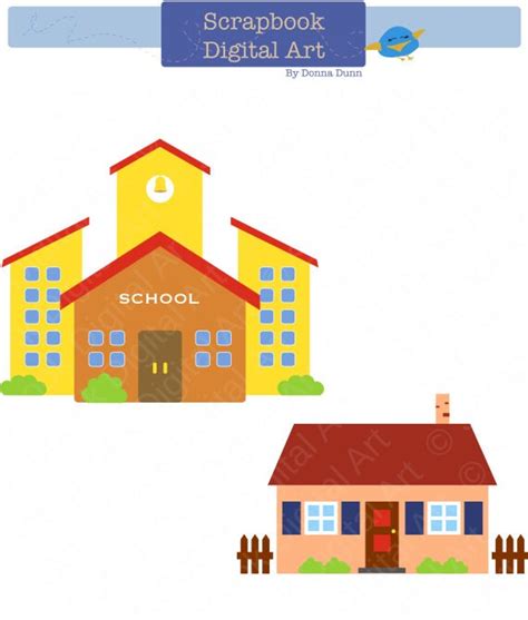 School Clipart, School Clip Art, Education Clipart, House Clipart ...