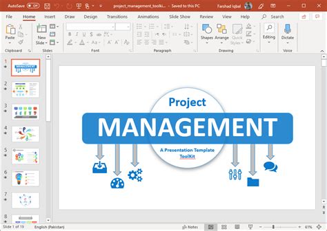 Animated PowerPoint Template for Project Management