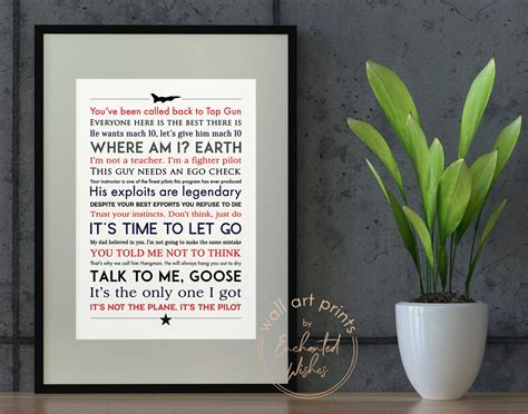 Top Gun: Maverick Quotes Print - Wall Art