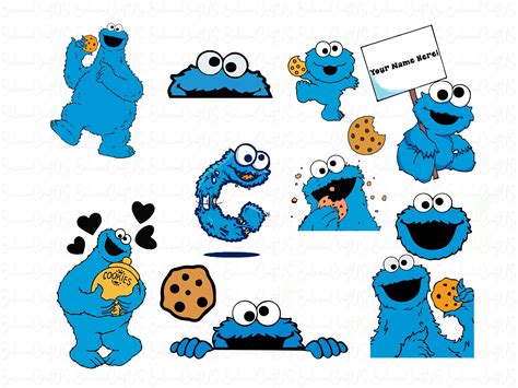 Elmo And Cookie Monster Svg Elmo Svg Cookie Monster Svg The Muppets ...