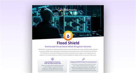 Flood Shield Brochure - CDNetworks