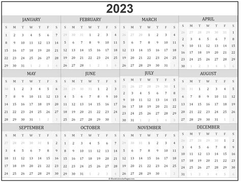 2023 Printable Calendars