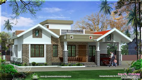 2 bedroom one floor Kerala style home design | Indian House Plans