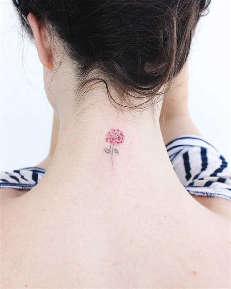 Micro camellia flower tattoo - Tattoogrid.net