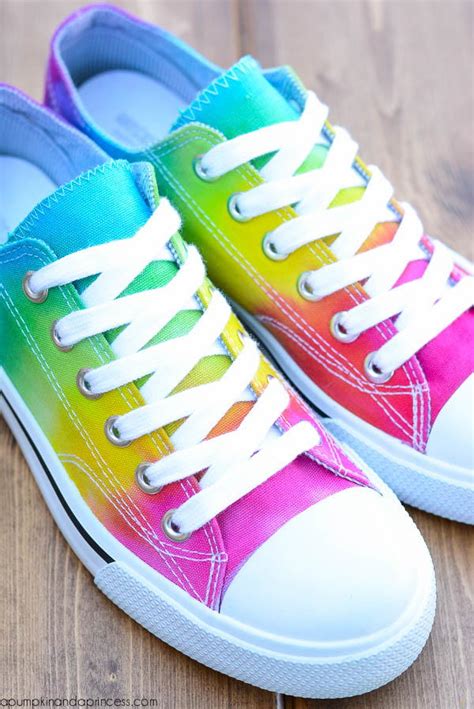 Rainbow Tie-Dye Sneakers | AllFreeKidsCrafts.com