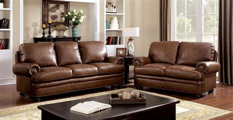 Rheinhardt Top Grain Leather Living Room Set from Furniture of America ...