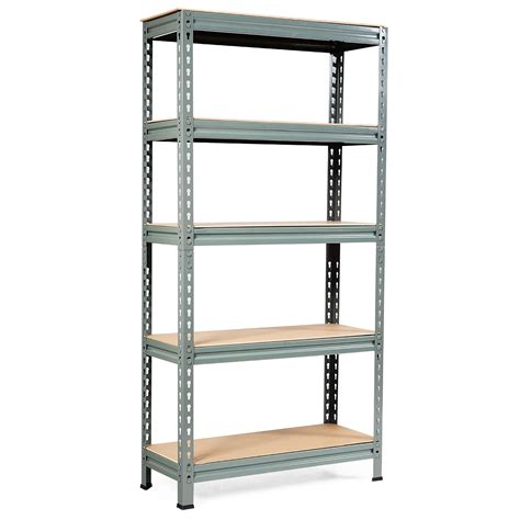 Costway 5-Tier Metal Storage Shelves 60'' Garage Rack W/Adjustable ...