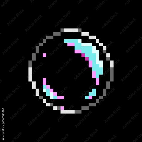 Pixel 8 bit bubble ball. Vector illustration of pixel art. Stock Vector ...