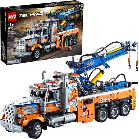 LEGO Technic Heavy-Duty Tow Truck 42128 with Crane Toy Model Building ...