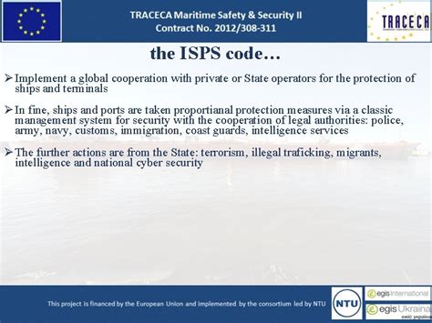 Comparison between the ISM and the ISPS codes