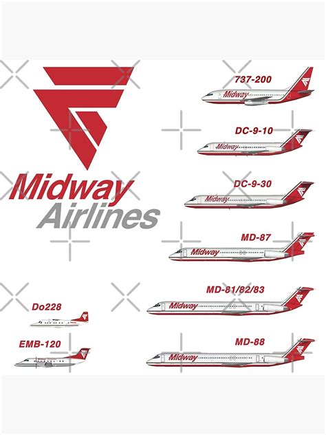 "Midway Airlines fleet graphic circa 1991" Photographic Print by ...