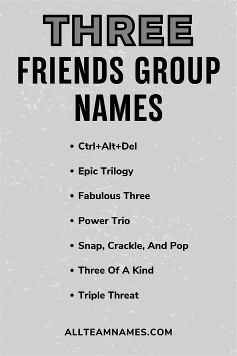 319 Best Trio Name Ideas For A Group Of 3 Friends