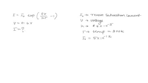 SOLVED: Find the forward current of a pn junction diode (in amperes ...