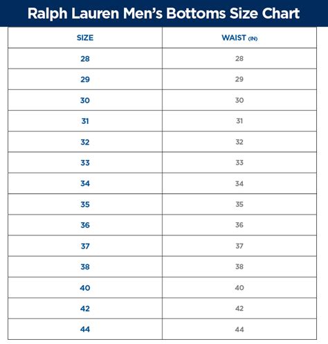 Ralph Lauren Shoes Size Chart