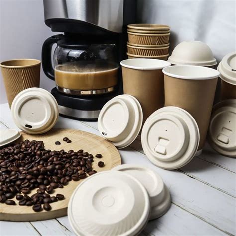 Hot Coffee Lids,Biodegradable Compostable Coffee Paper Cup Sippy Lids