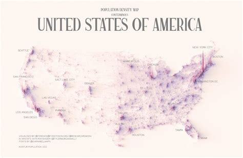 United States and New York City Population Density Map