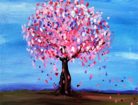 20 Photos New Cherry Blossom Tree Painting Easy