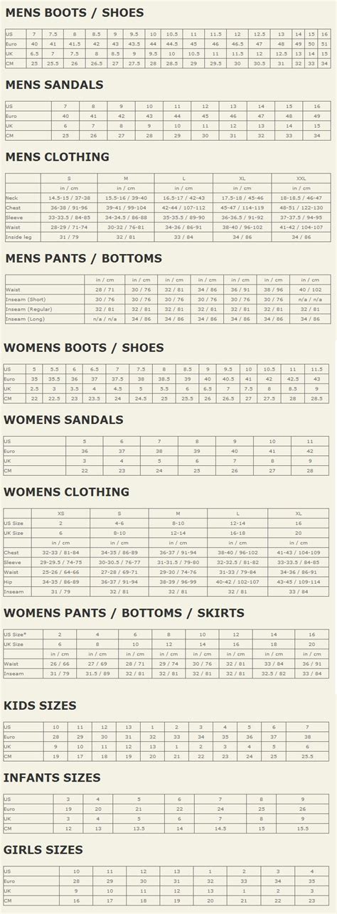 Merrell Size Chart | Portal.posgradount.edu.pe