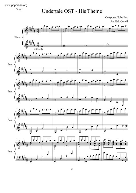 his theme | Sheet Music | Piano Score Free PDF Download | HK Pop Piano ...