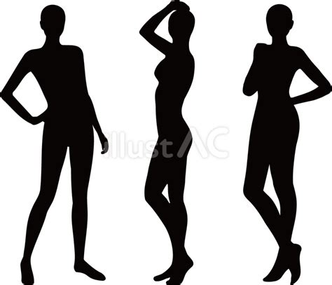 Free Vectors | model pose silhouette