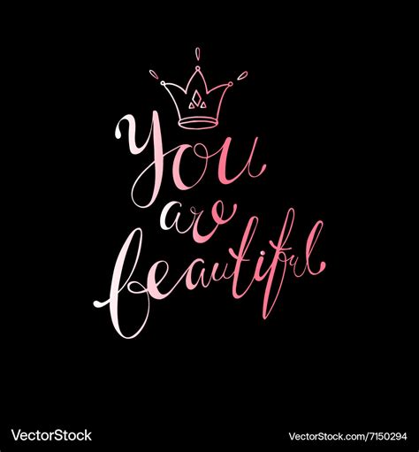 You are beautiful Royalty Free Vector Image - VectorStock