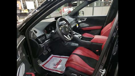 2022 Acura RDX Interior Walk Through : Majestic Black Pearl/Red Advance ...