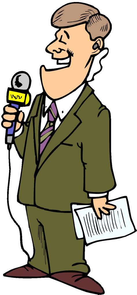 Tv Clipart News Presenter Cartoon Animated News Anchor Transparent ...