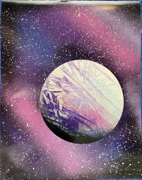 Purple Galaxy Galaxy Painting Spray Paint Art Planet Space | Etsy