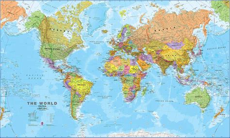 Large World Political Map | World Wall Map