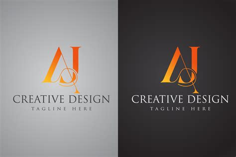 AJ Logo Design Vector Illustration Graphic by deepak creative ...