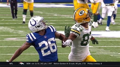 Aaron Rodgers Hail Mary Results in a Pass Interference | Colts vs ...