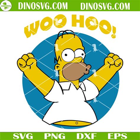 Homer Woo Hoo SVG, Homer Simpson Funny SVG Files For Cricut - DinoSvg