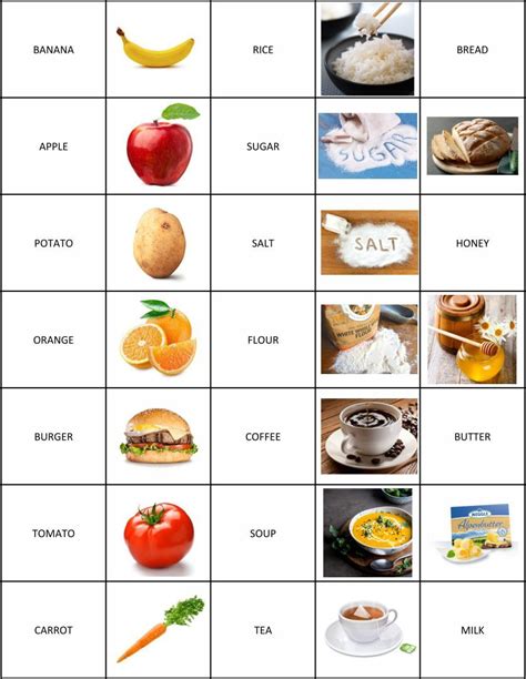 Printable Memory Matching Games Food | Game food, Food, Memory games