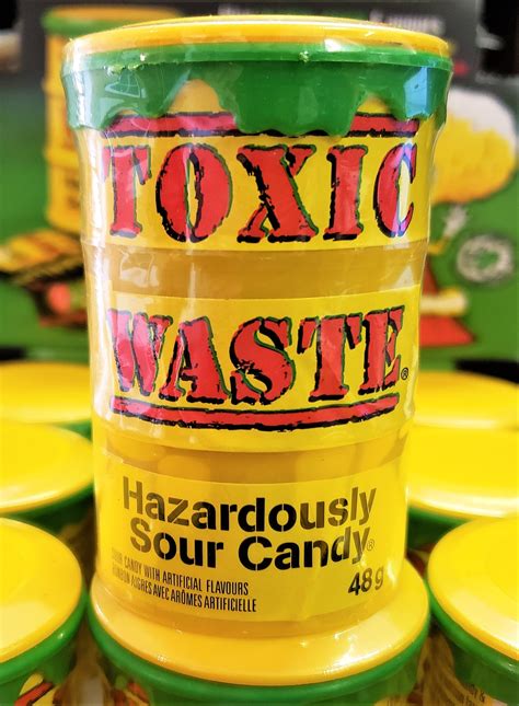 Toxic Waste Sour Candy Drums (Yellow) – Crowsnest Candy Company