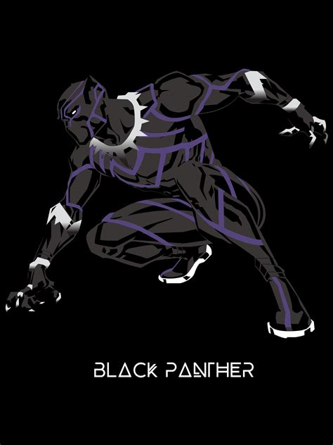 ArtStation - BLACK PANTHER- vector illustration