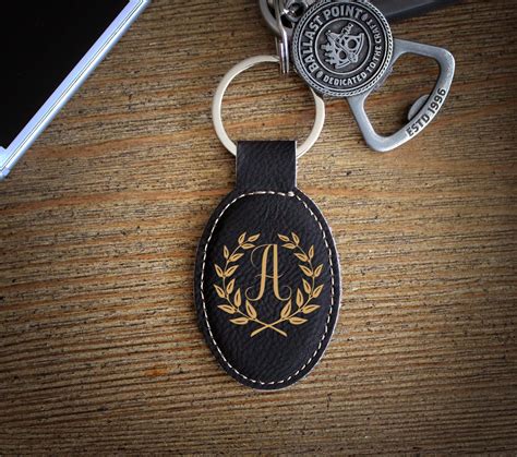 Personalized Faux Leather Keychain | A Reef - Etchey