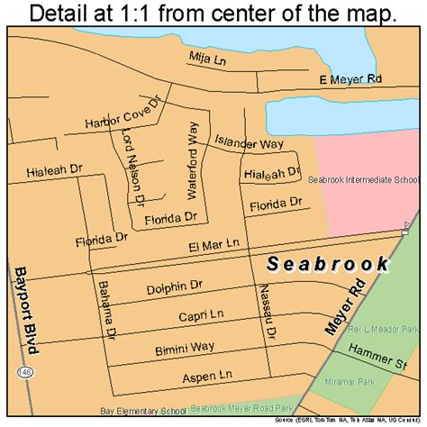 Seabrook Texas Street Map 4866392