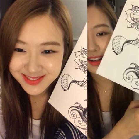 Blackpink Rose Shared Her Drawing For The First Time Through Vlive