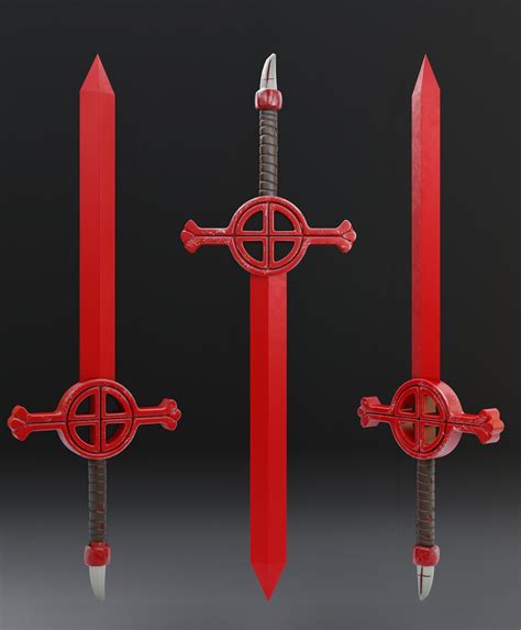 3D model VR / AR ready Finn Sword - Demon Blood Sword