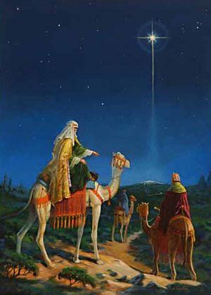 The wise men were led by a star to Bethlehem. | Christmas nativity ...