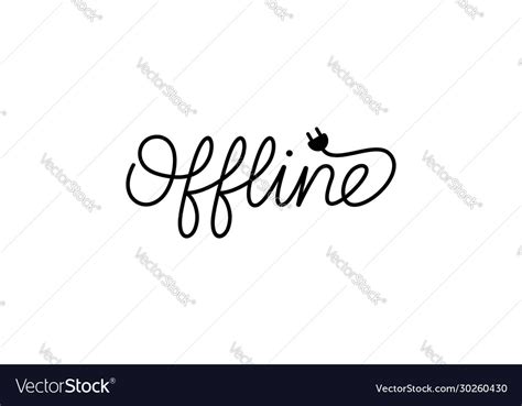 Wordmark logo for offline logo design concept Vector Image