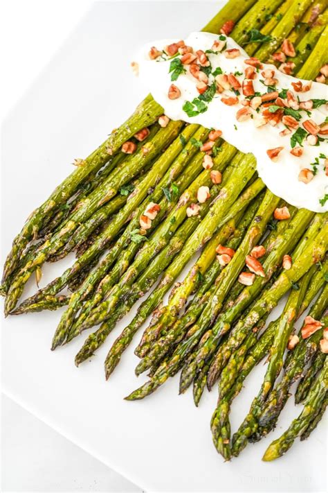 Asparagus with Goat Cheese Sauce - Sum of Yum