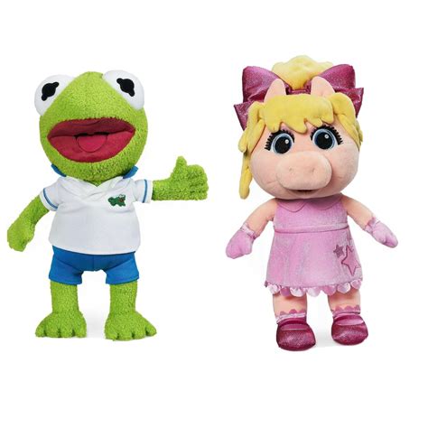 MUPPET BABIES KERMIT Frog & Miss Piggy Pig PLUSH 12" TODDLER Baby ...