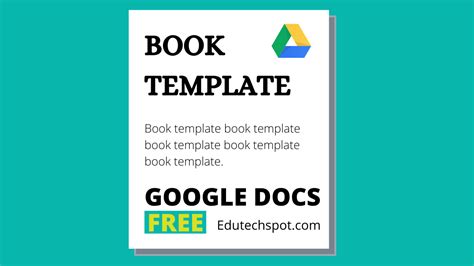 Google Docs Book Template - [ FREE ] Edutechspot